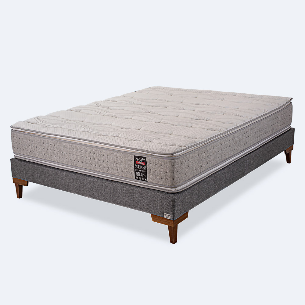 Colchão e Box Casal Espuma D33 Viscoelástica 138x188x62cm