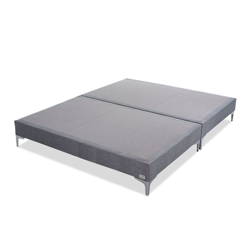 Cama Box King Cinza 193x203x38cm - Somiê Square