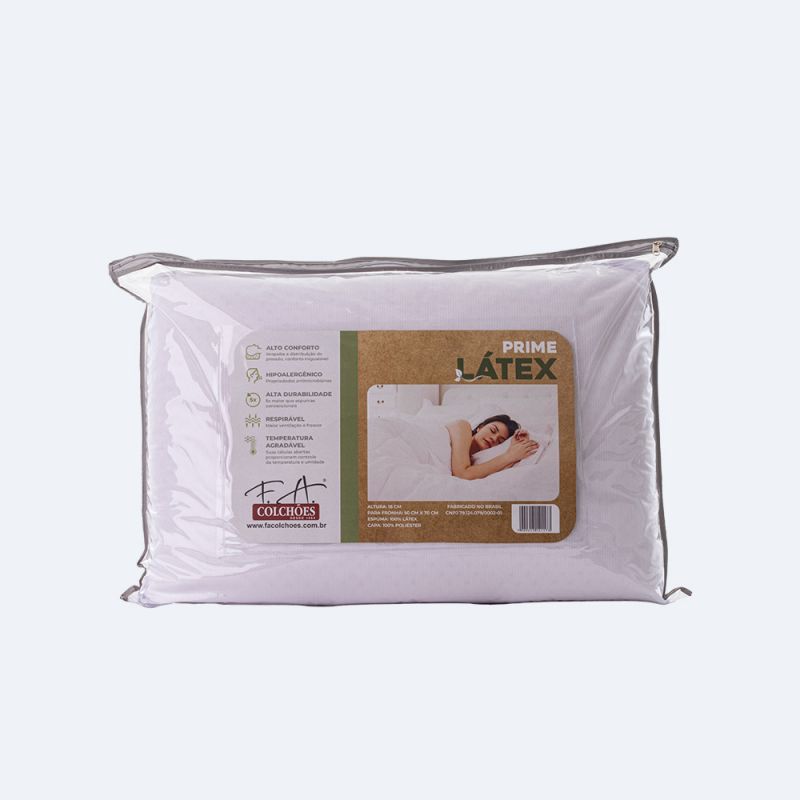 Travesseiro de espuma Látex 50x70cm - Látex Prime