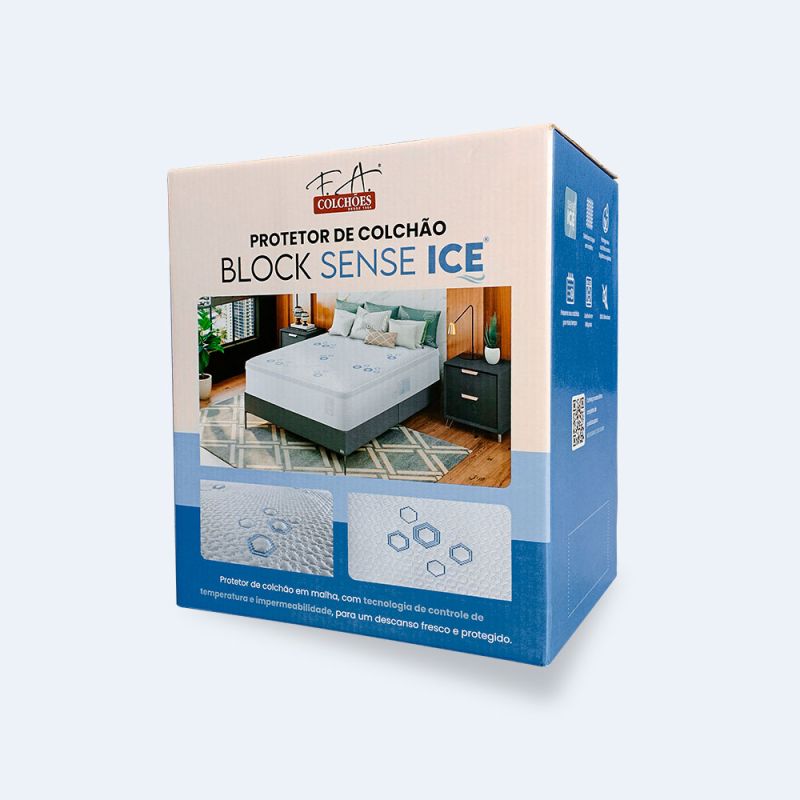 Protetor Impermeável com Toque Gelado e Refrescante Solteiro - Block Sense Ice