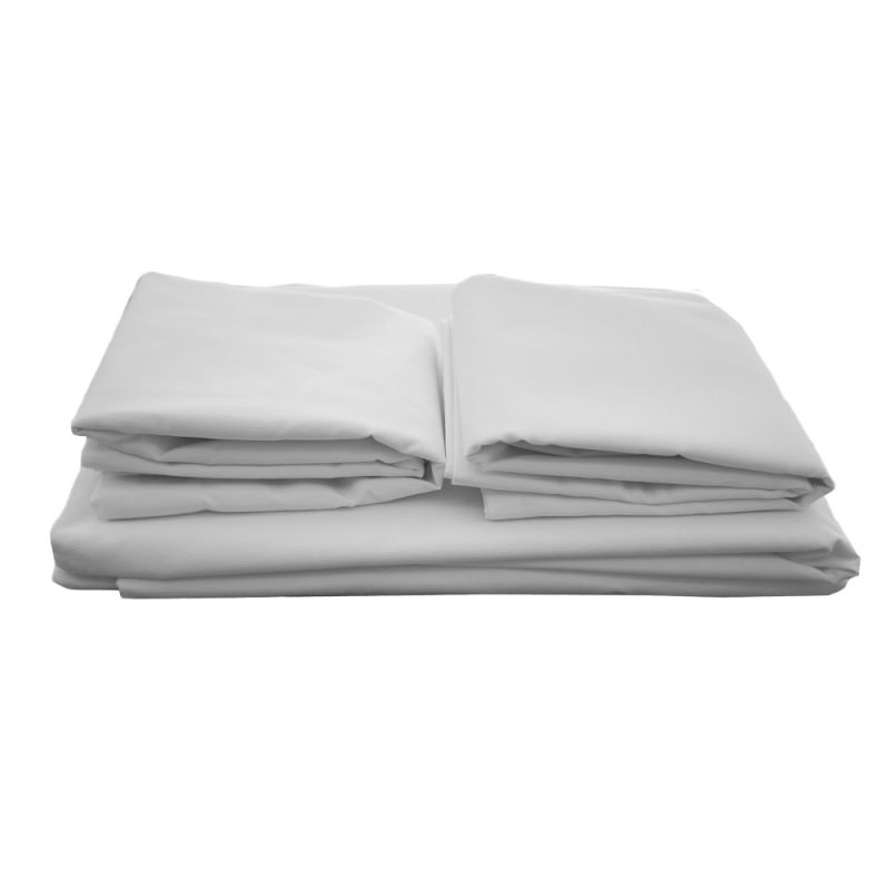 Jogo de Cama Casal Percal 180 Fios Branco 138x188 3 Peças - Sereno
