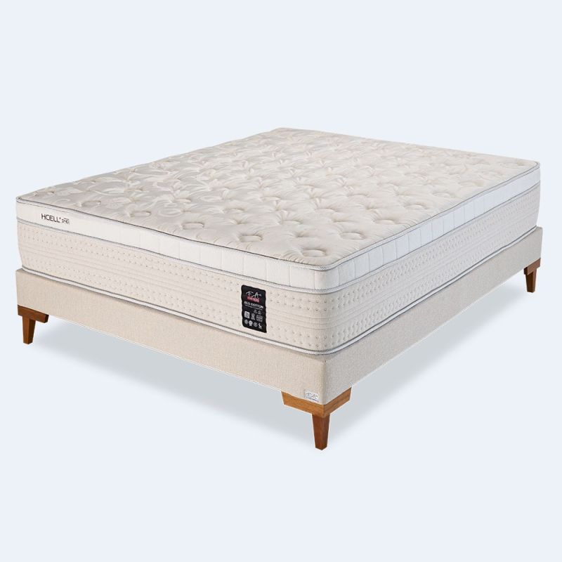 Cama Box Casal Hcell D40 Molas Ensacadas 138x188x68cm - Eco Cotton