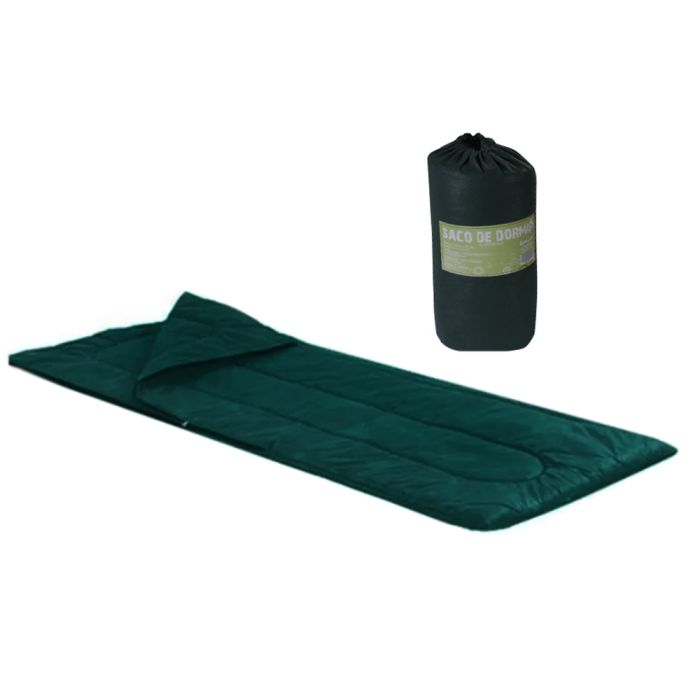 Saco de Dormir Para Camping Verde Solteiro 192x75