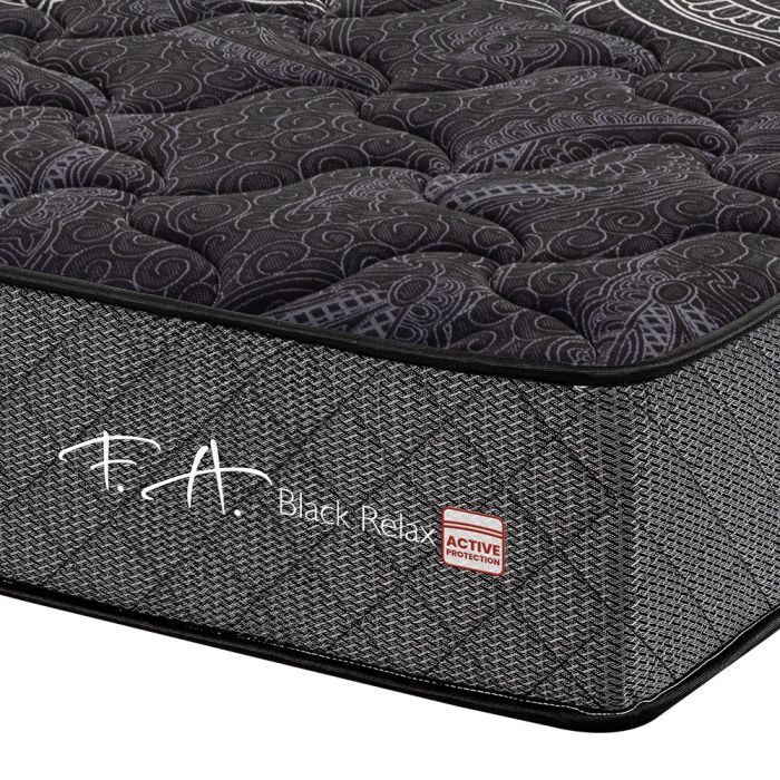 Cama Box Casal Molas Ensacadas Em Malha 138x188x59cm - Black Relax