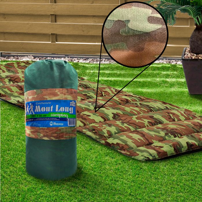 Kit 2 Colchonetes Para Camping Solteiro Camuflado 190x60cm - Mont Long
