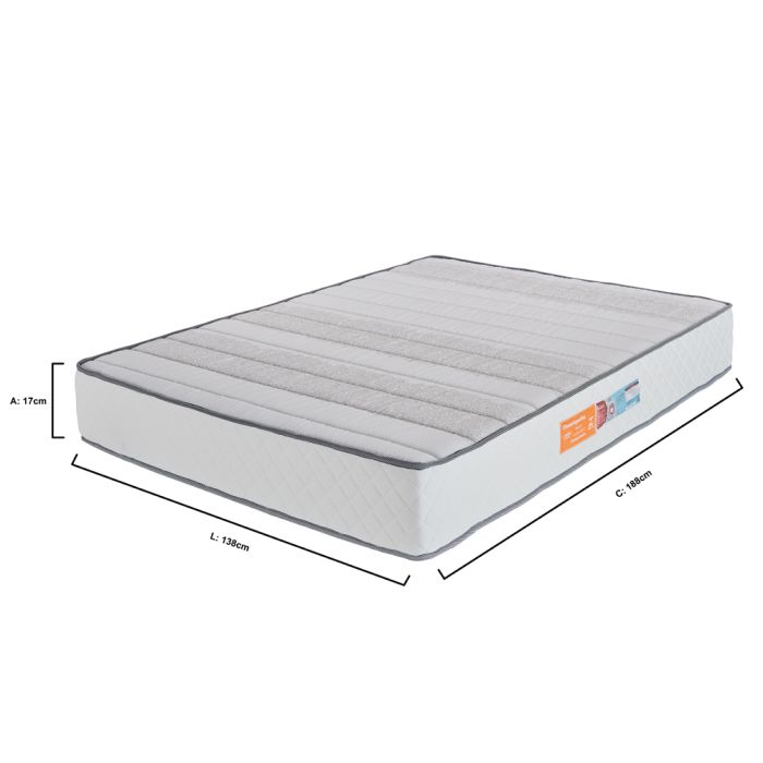 Colchão Casal Enrolado 138x188x17cm Espuma D33 - Fit