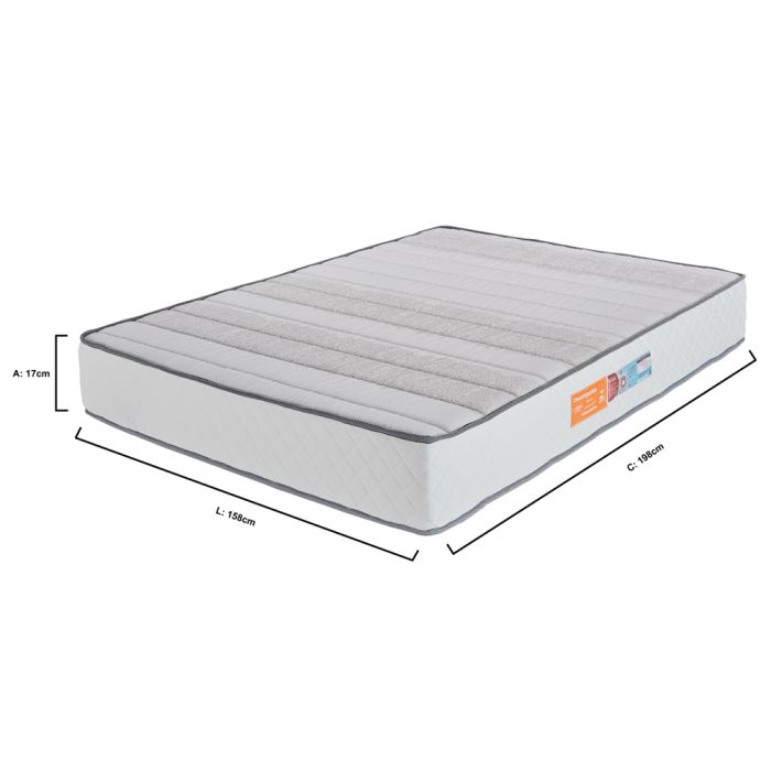 Colchão Queen Enrolado 158x198x17cm Espuma D33 - Fit