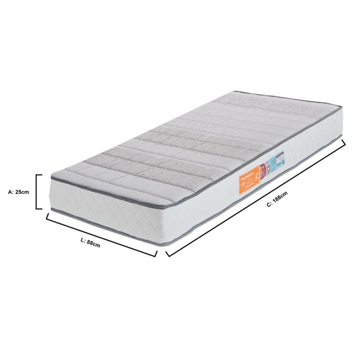 Colchão Solteiro Enrolado 88x188x25cm Espuma D33 - Fit