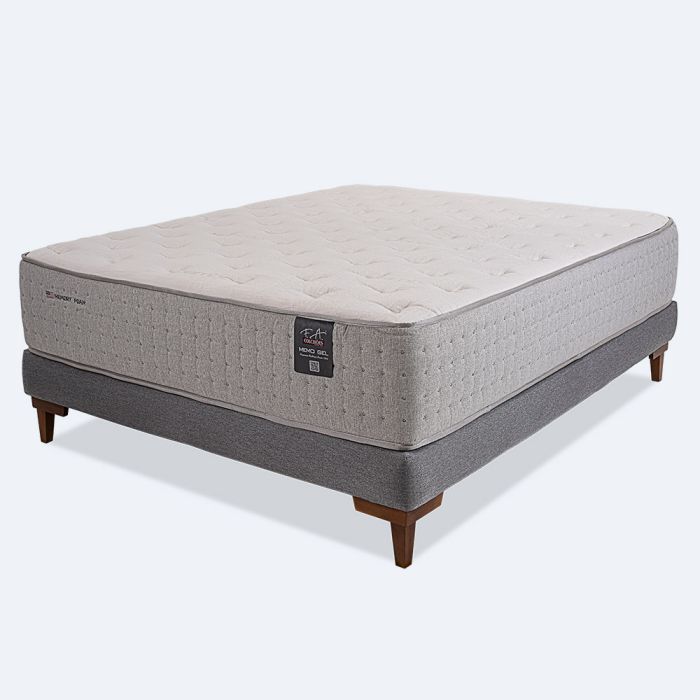 Cama Box Casal Espuma Viscoelástica Molas Ensacadas 138x188x70 - MemoGel 