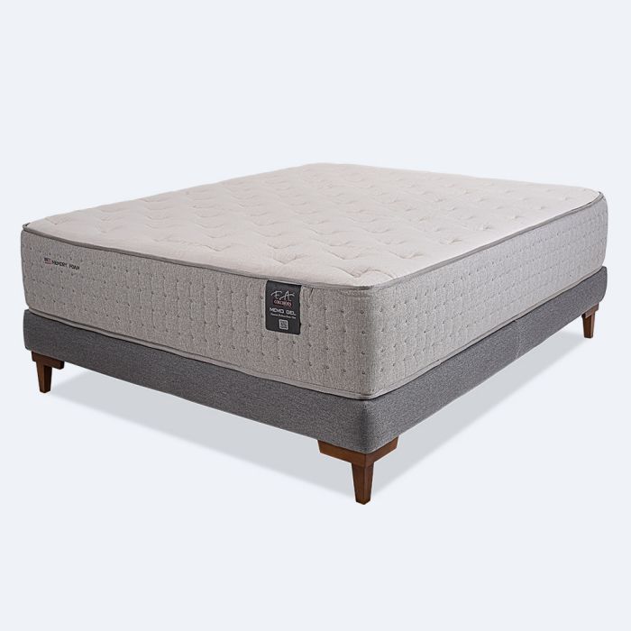 Cama Box Queen Espuma Nasa Molas Ensacadas 158x198x70 - MemoGel 