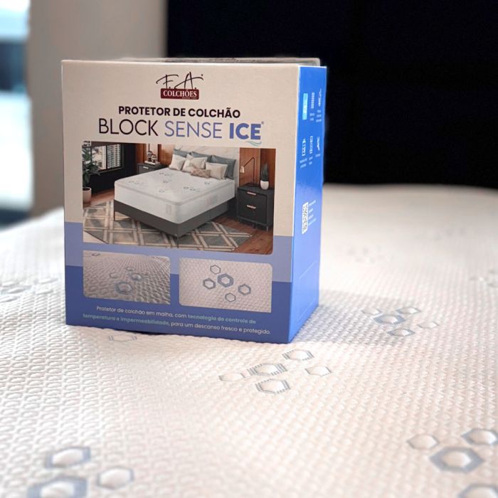 Protetor Impermeável com Toque Gelado e Refrescante Casal - Block Sense Ice