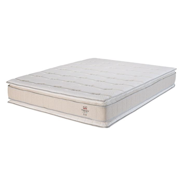 Colchão King Molas Ensacadas Pillow Top Duplo Viscoelástica e Visco Gel Trendy 193x203cm F.A. Colchões