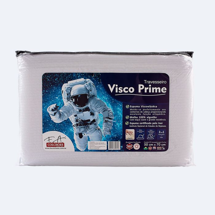 Travesseiro de Espuma Viscoelástica 50x70cm - Visco Prime